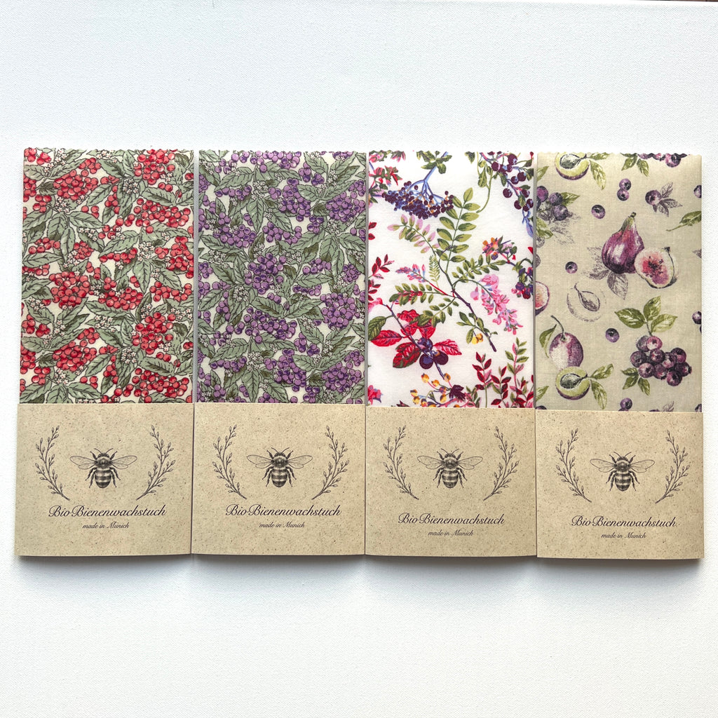 BIO BIENENWACHSTUCH "Purple Berries" 15cm - 50cm