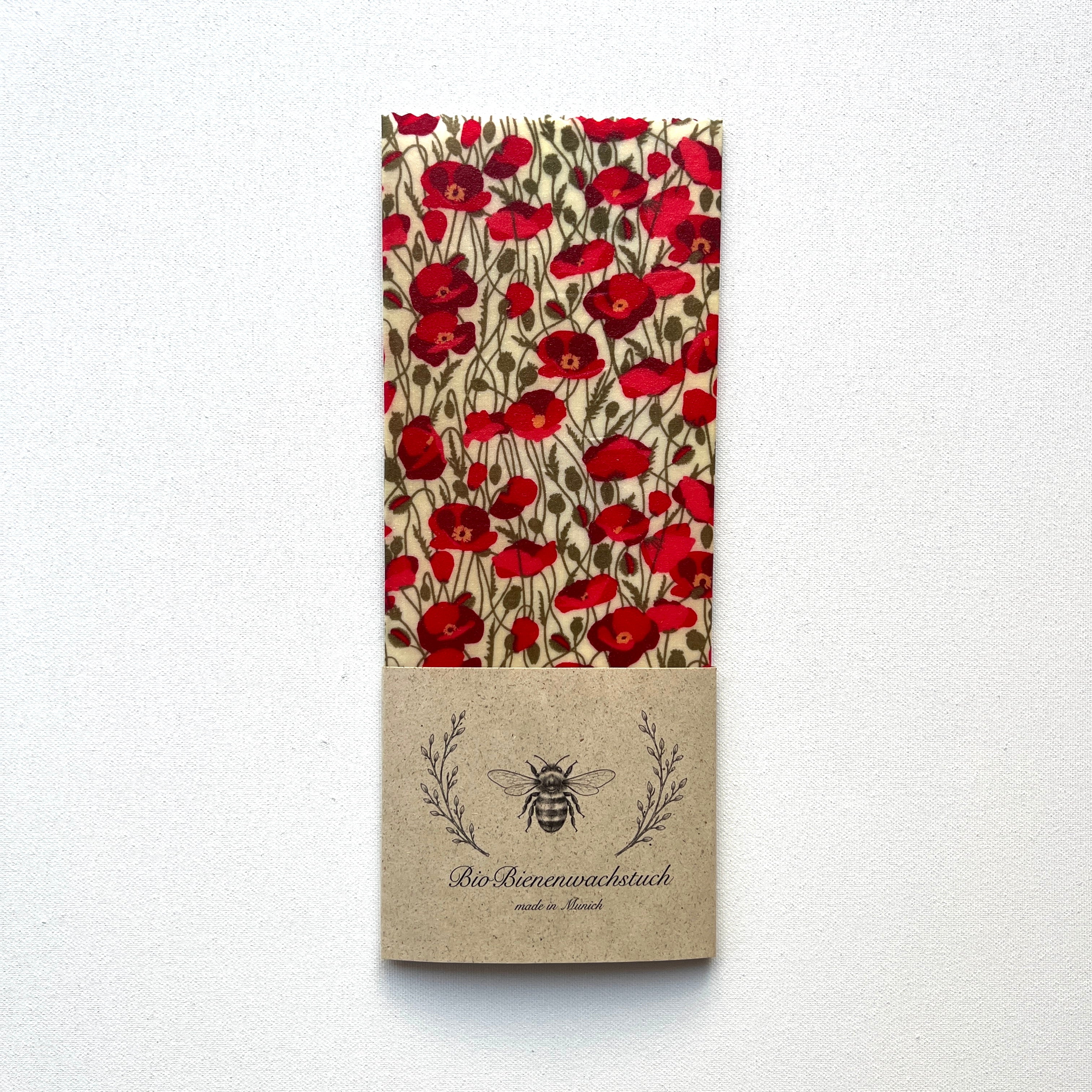 BIO BIENENWACHSTUCH "Poppies Field" 15cm - 35cm