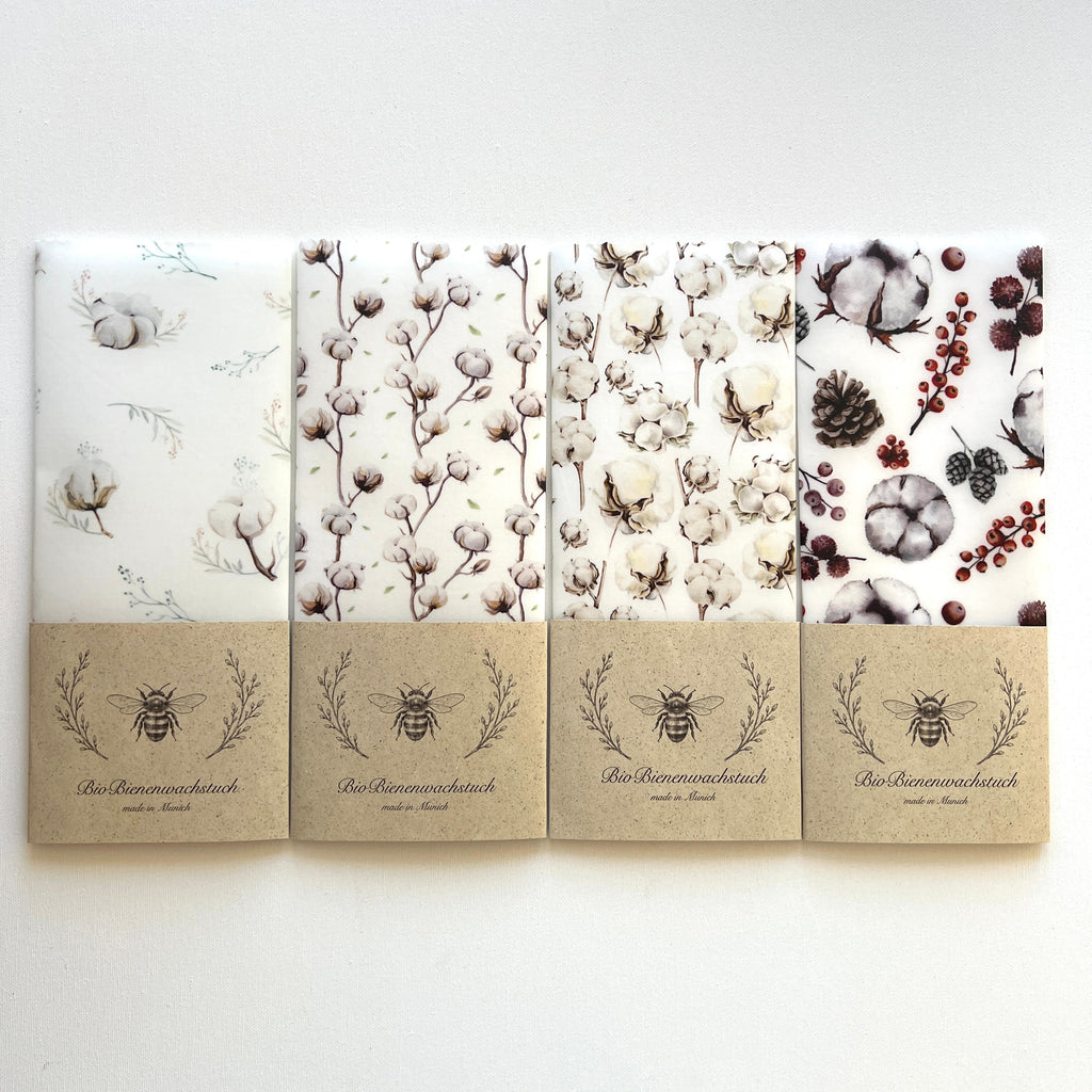 BIO BIENENWACHSTUCH "Organic Cotton" 15cm - 35cm