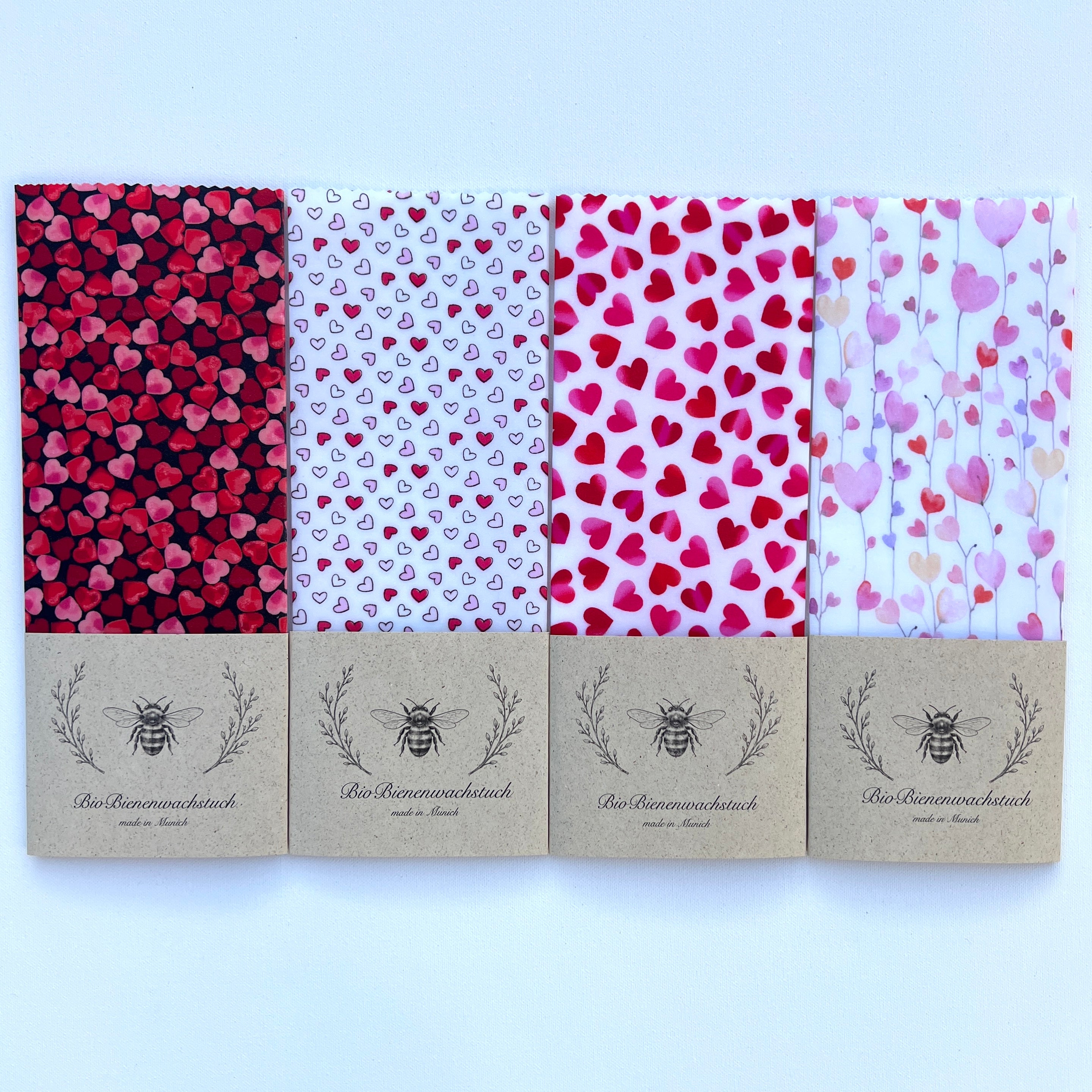 BIO-BIENENWACHSTUCH "Sweet Valentine's" 15cm - 35cm