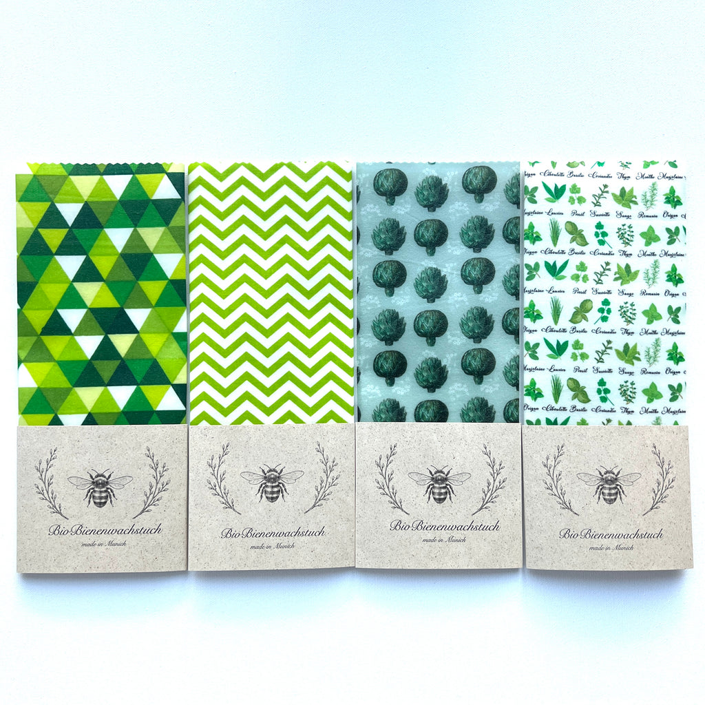 BIO BIENENWACHSTUCH "Fancy Green" 15cm - 35cm