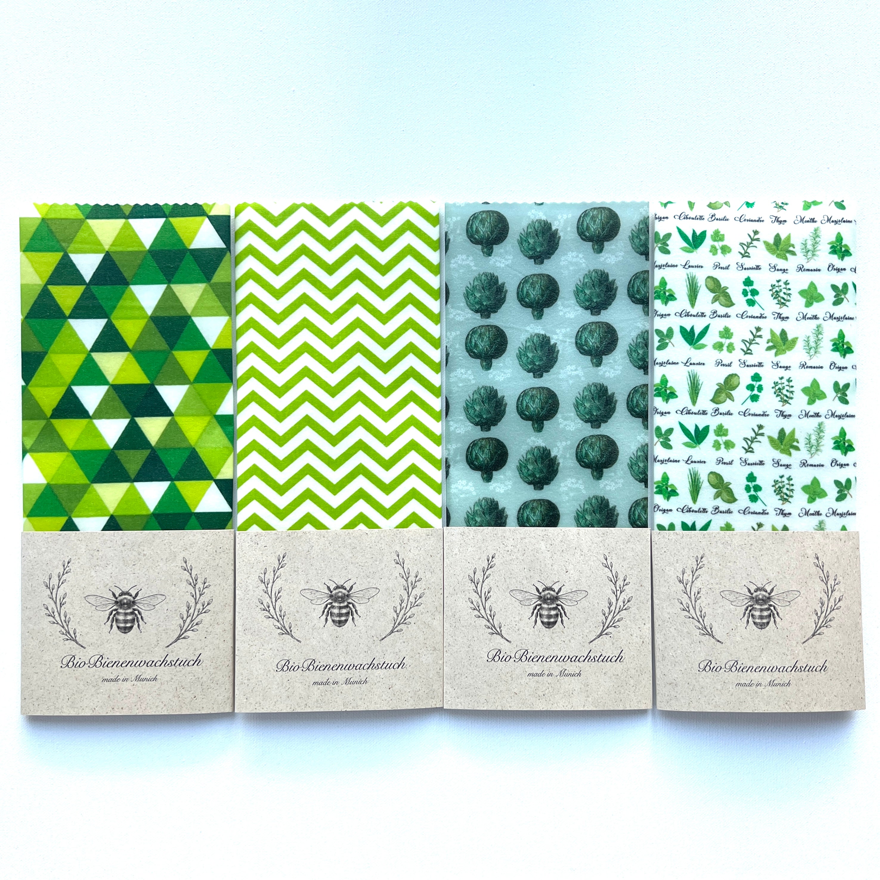 BIO-BIENENWACHSTUCH "Fancy Green" 15cm-35cm