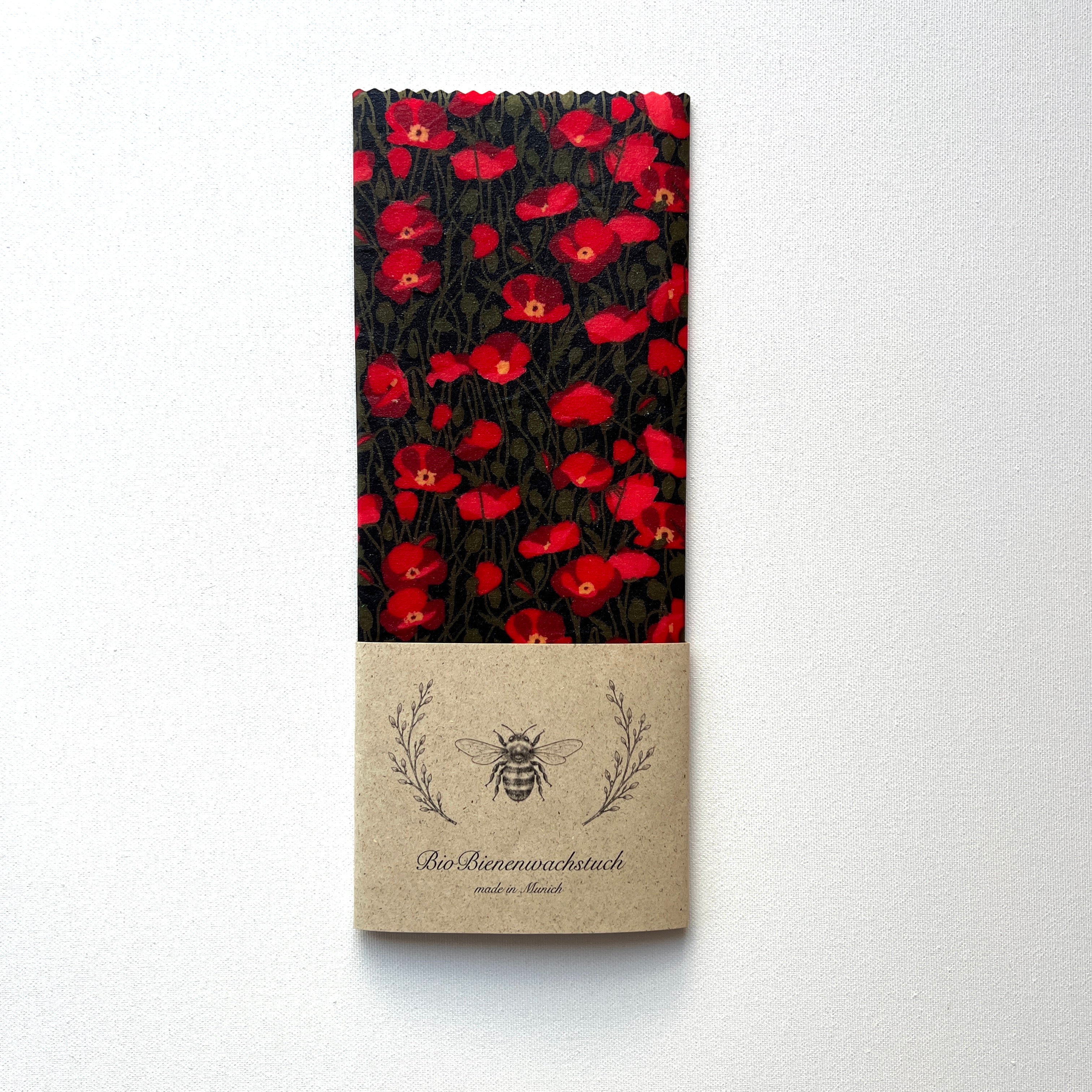 BIO BIENENWACHSTUCH "Poppies Field" 15cm - 35cm