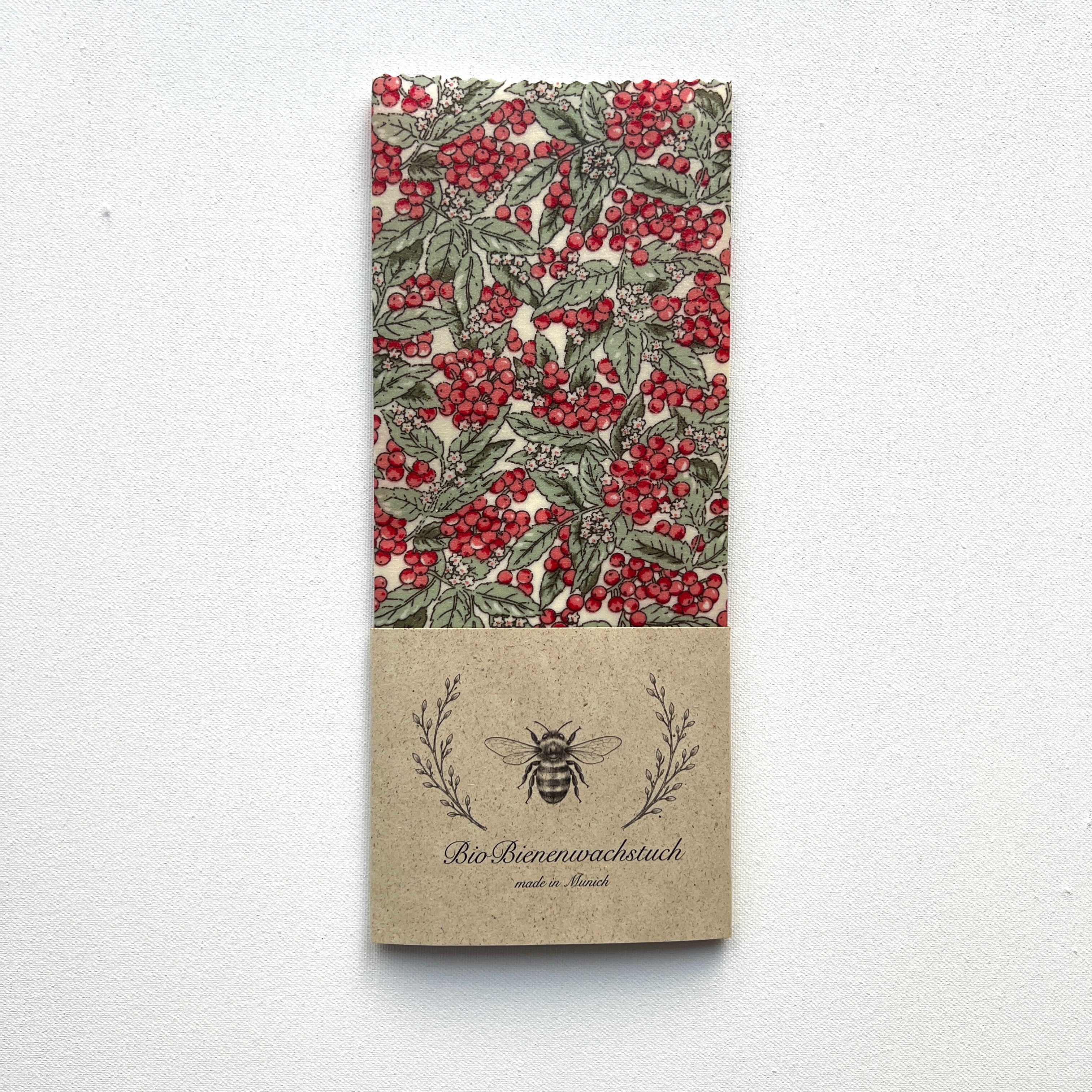 BIO-BIENENWACHSTUCH "Purple Berries" 15cm - 50cm