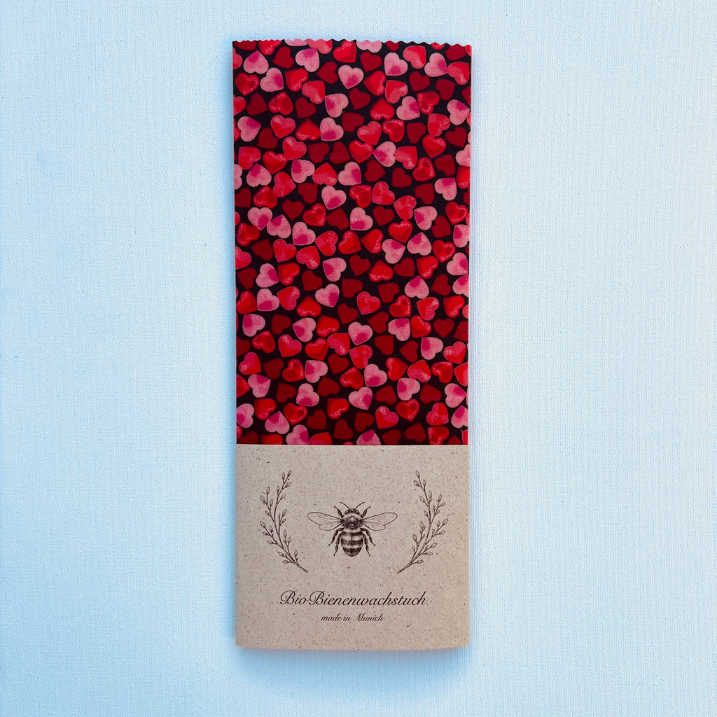 BIO-BIENENWACHSTUCH "Sweet Valentine's" 15cm - 35cm