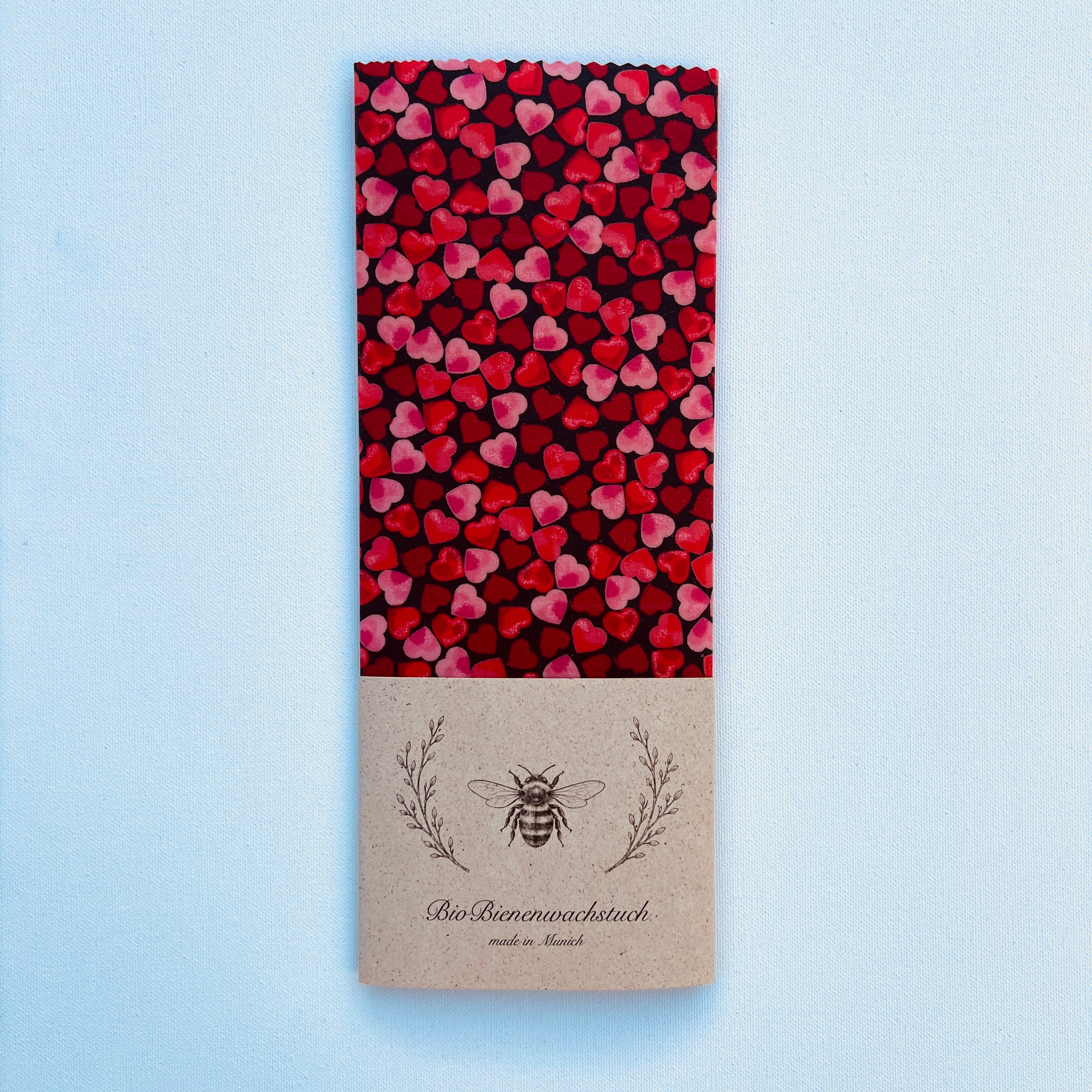 BIO-BIENENWACHSTUCH "Sweet Valentine's" 15cm - 35cm