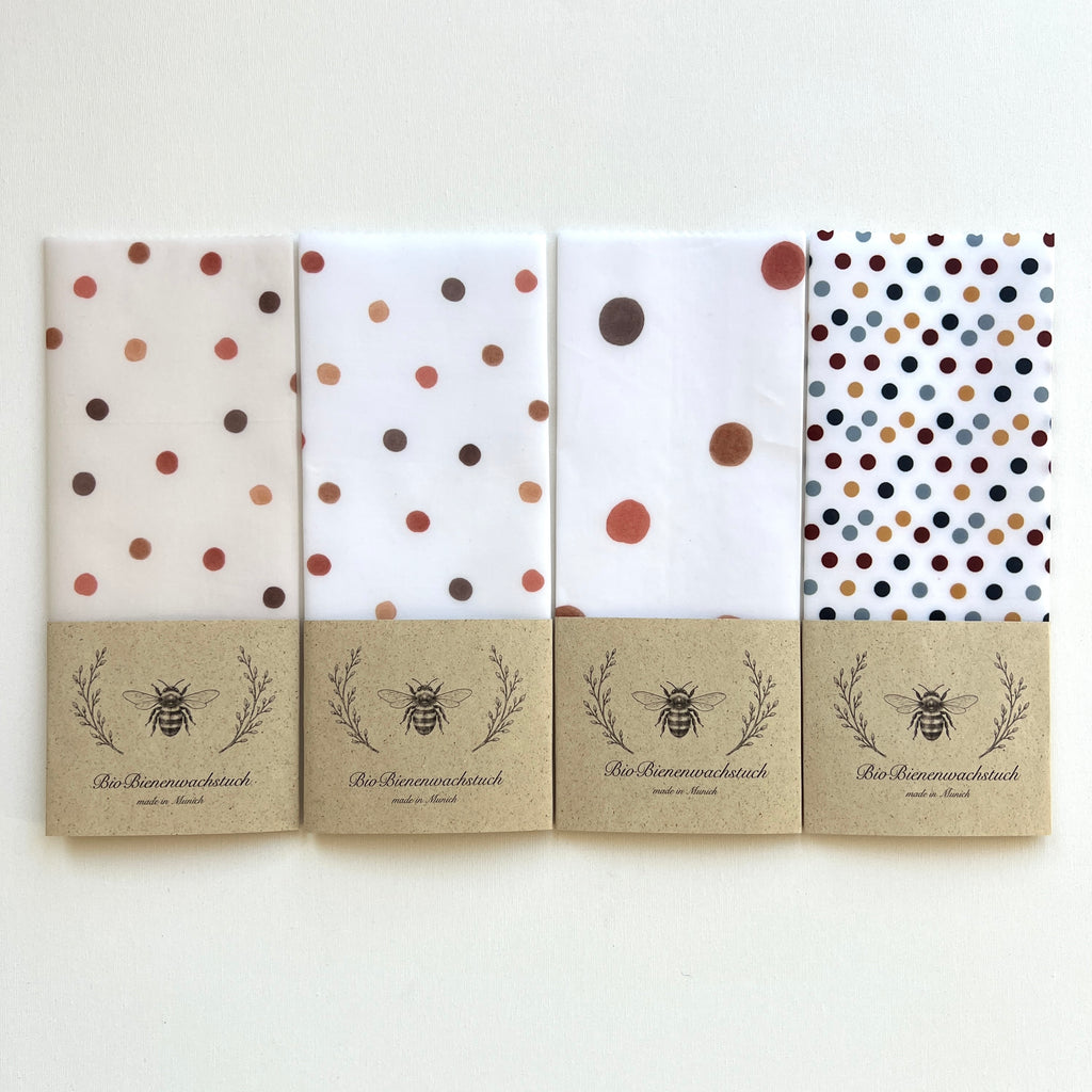 BIO BIENENWACHSTUCH "Happy Dots" 15cm - 50cm