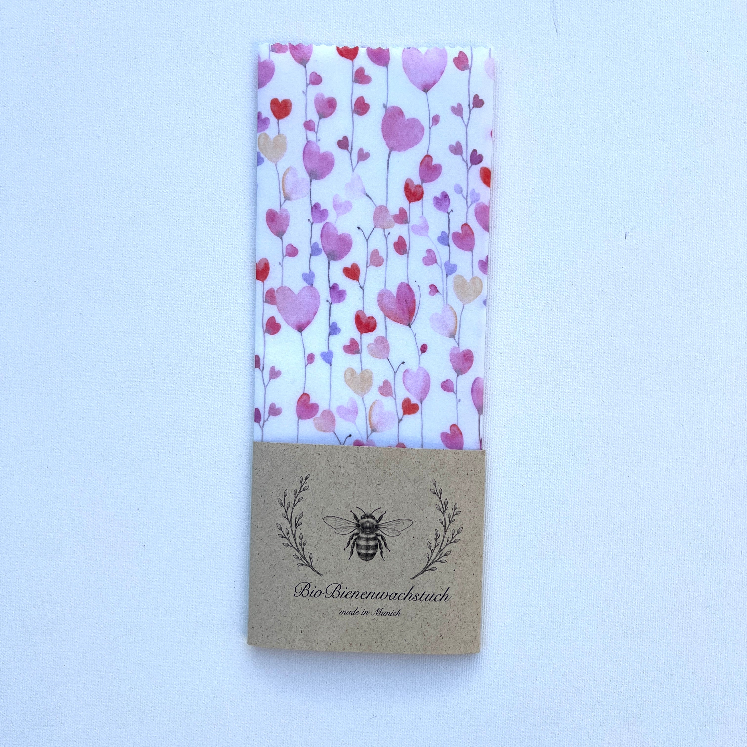 BIO-BIENENWACHSTUCH "Sweet Valentine's" 15cm - 35cm