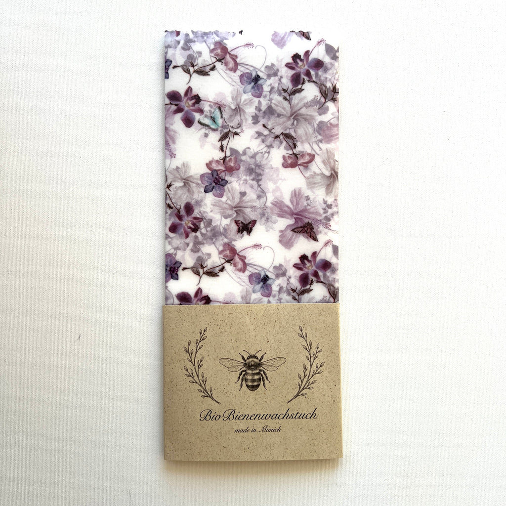 BIO-BIENENWACHSTUCH "Fairytale in purple" 15cm - 35cm