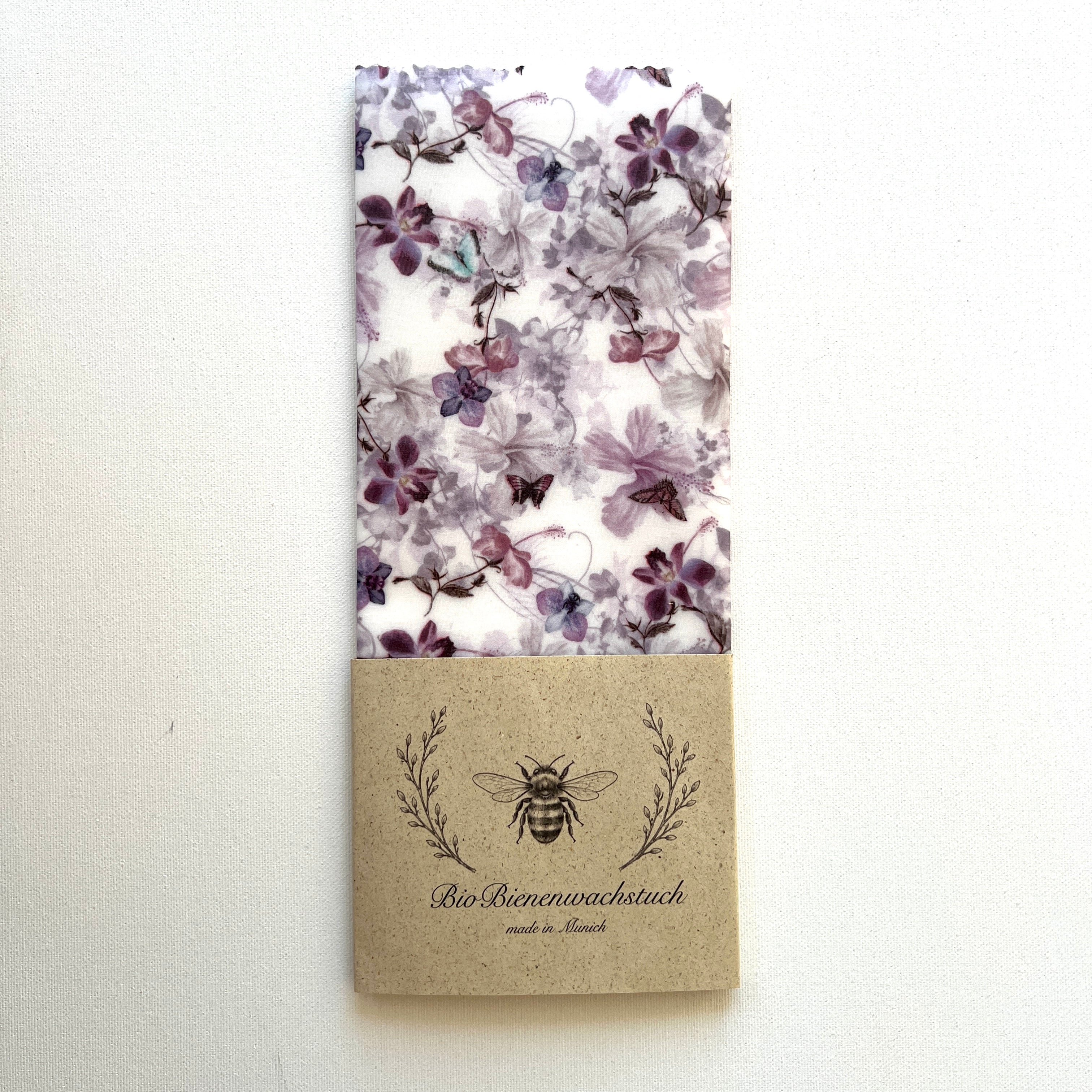 BIO-BIENENWACHSTUCH "Fairytale in purple" 15cm - 35cm