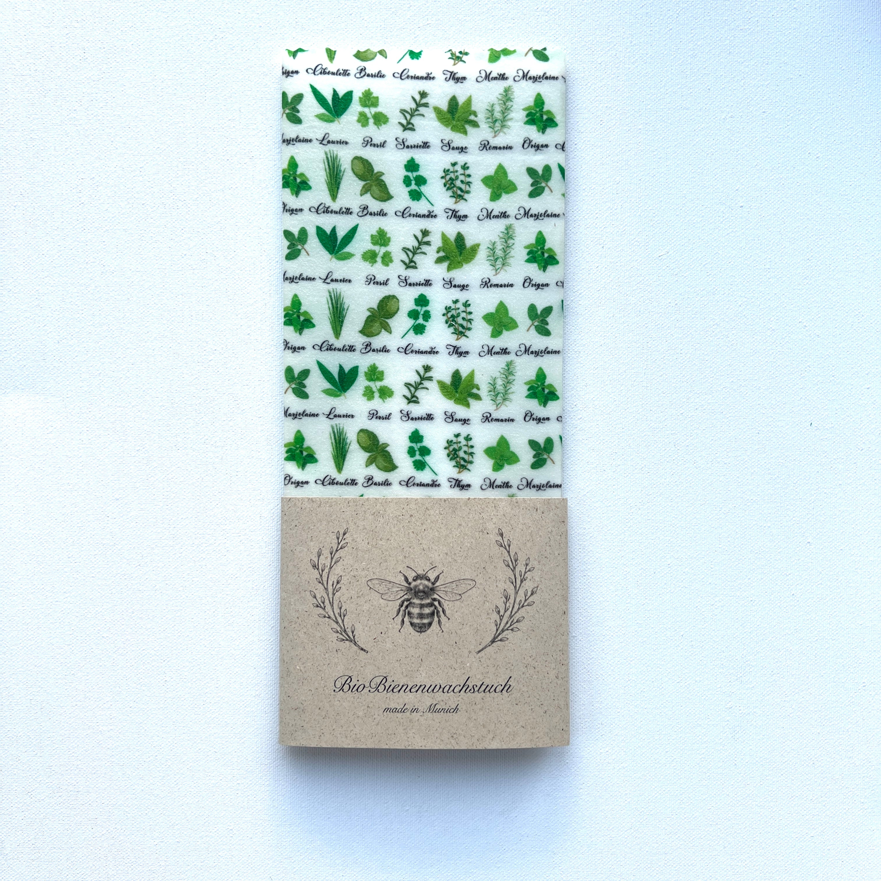 BIO-BIENENWACHSTUCH "Fancy Green" 15cm-35cm