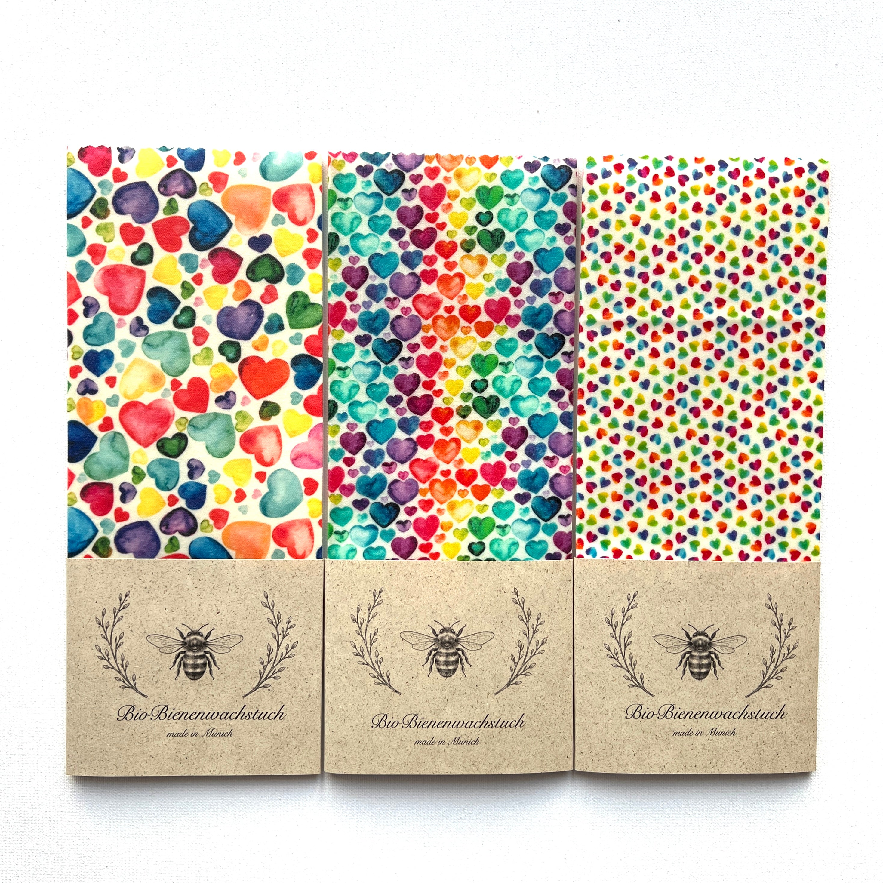 BIO-BIENENWACHSTUCH "Sweet Valentine's" 15cm - 35cm