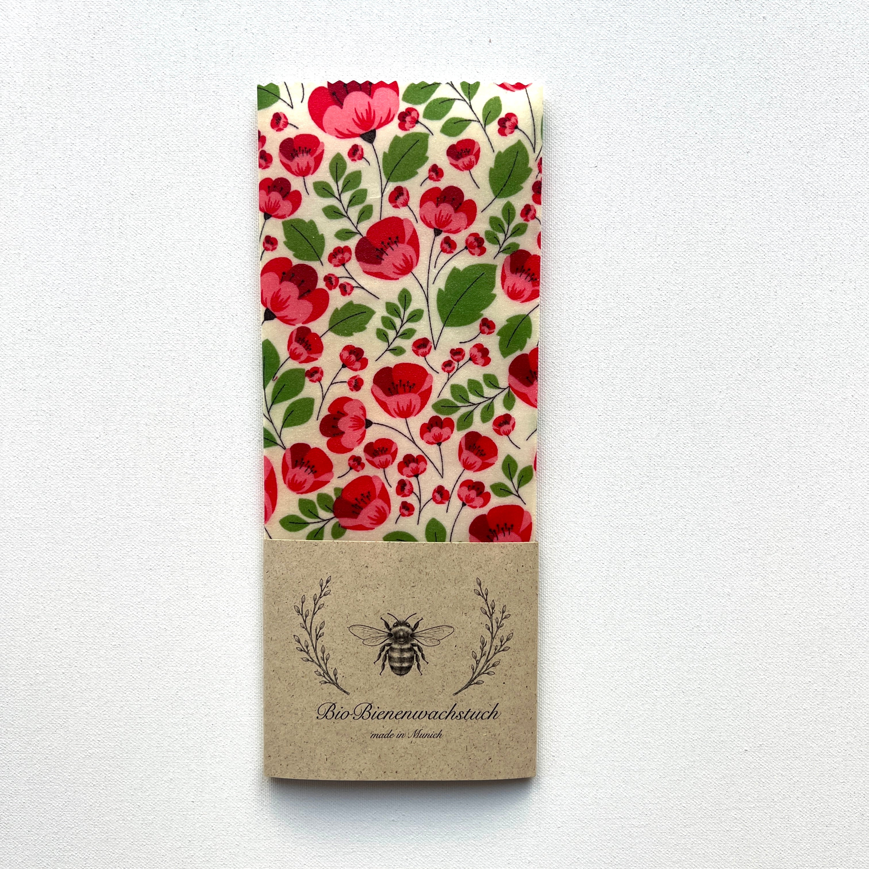 BIO BIENENWACHSTUCH "Poppies Field" 15cm - 35cm