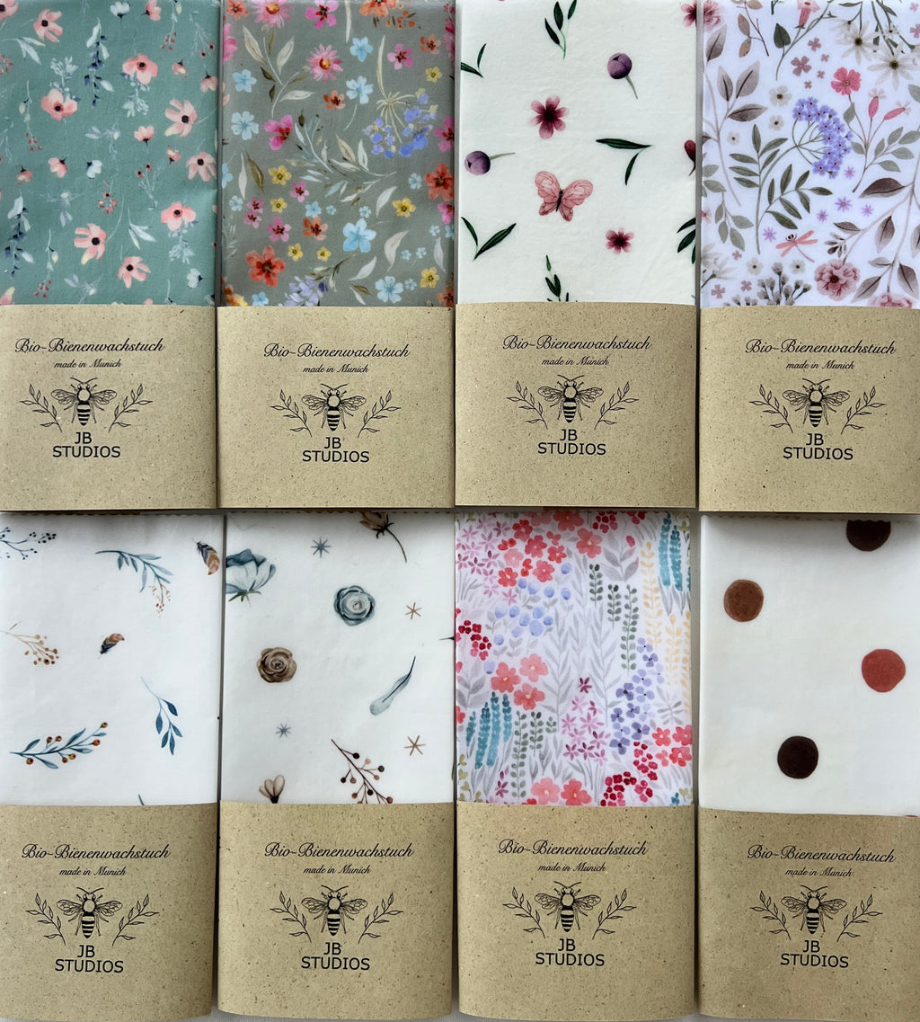 BIO-BIENENWACHSTUCH NATUR Flowers Design Collection 15cm - 50cm
