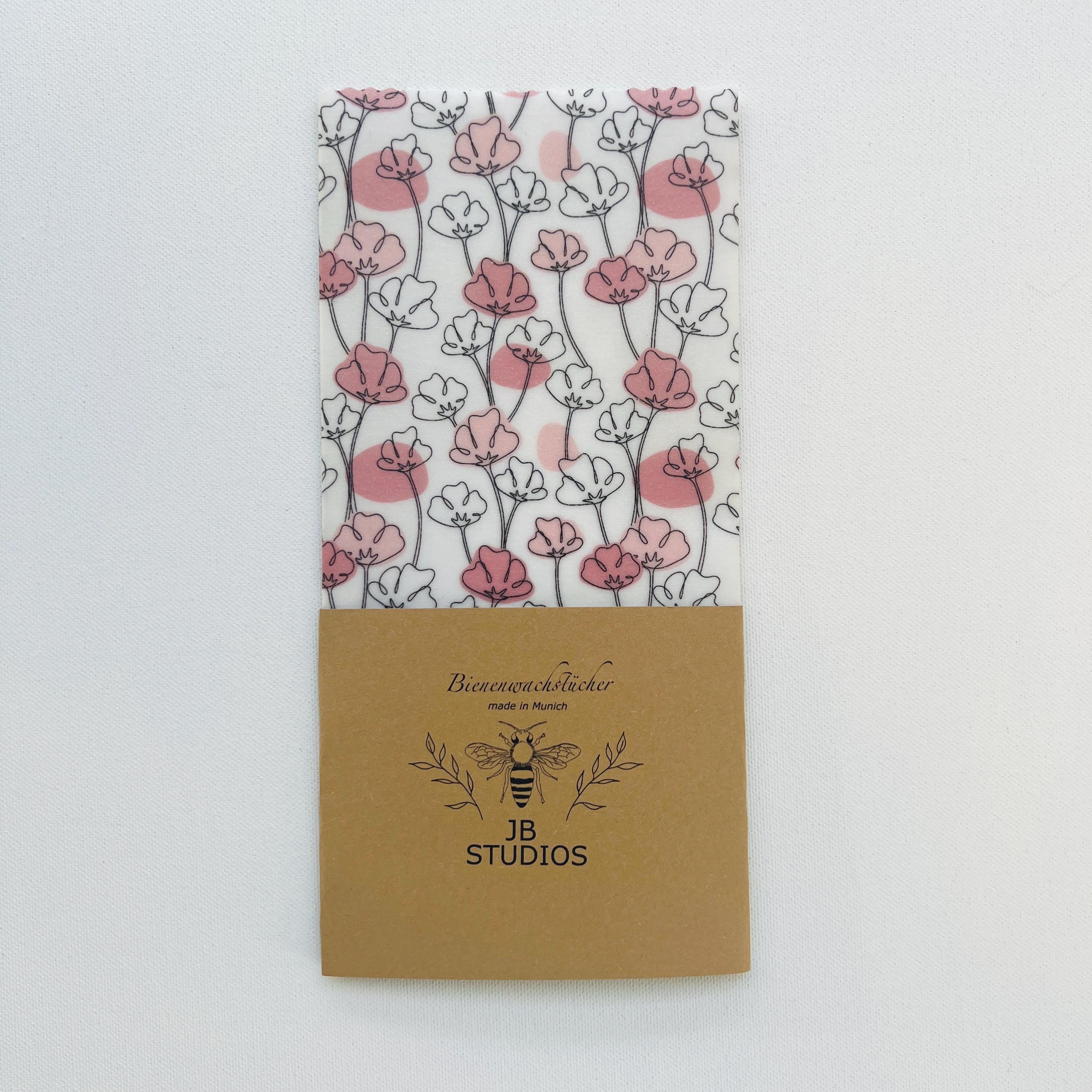 BIO-BIENENWACHSTUCH FLORAL 15cm - 50cm