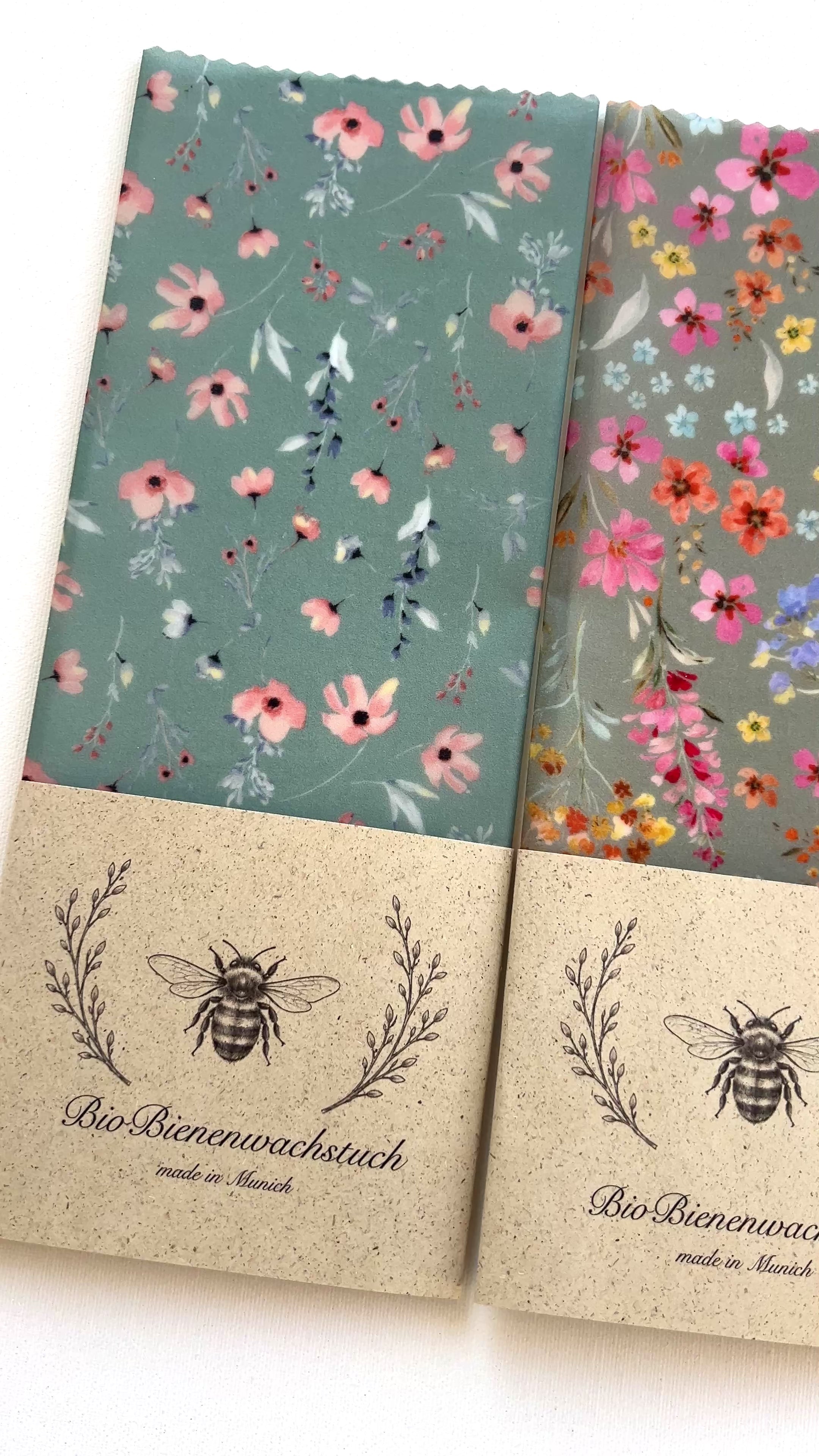 BIO-BIENENWACHSTUCH "Nature Flowers" 15cm - 50cm