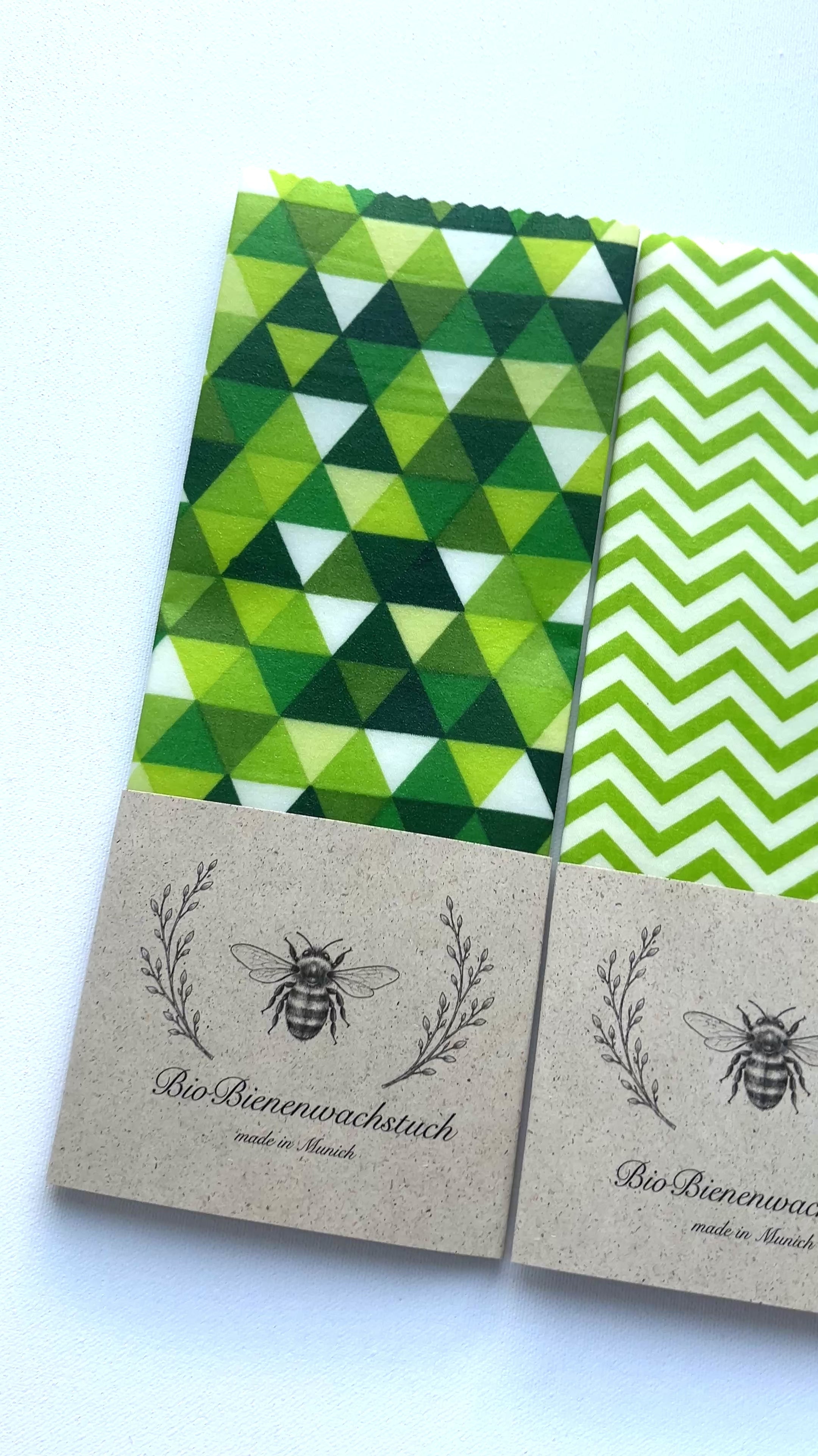 BIO-BIENENWACHSTUCH "Fancy Green" 15cm-35cm