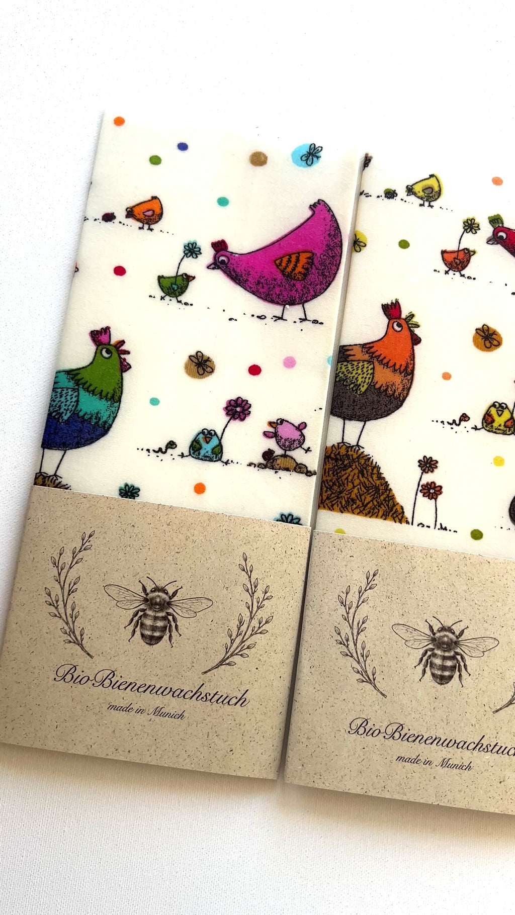 BIO BIENENWACHSTUCH "Fancy Chicken Farm" 15cm - 50cm