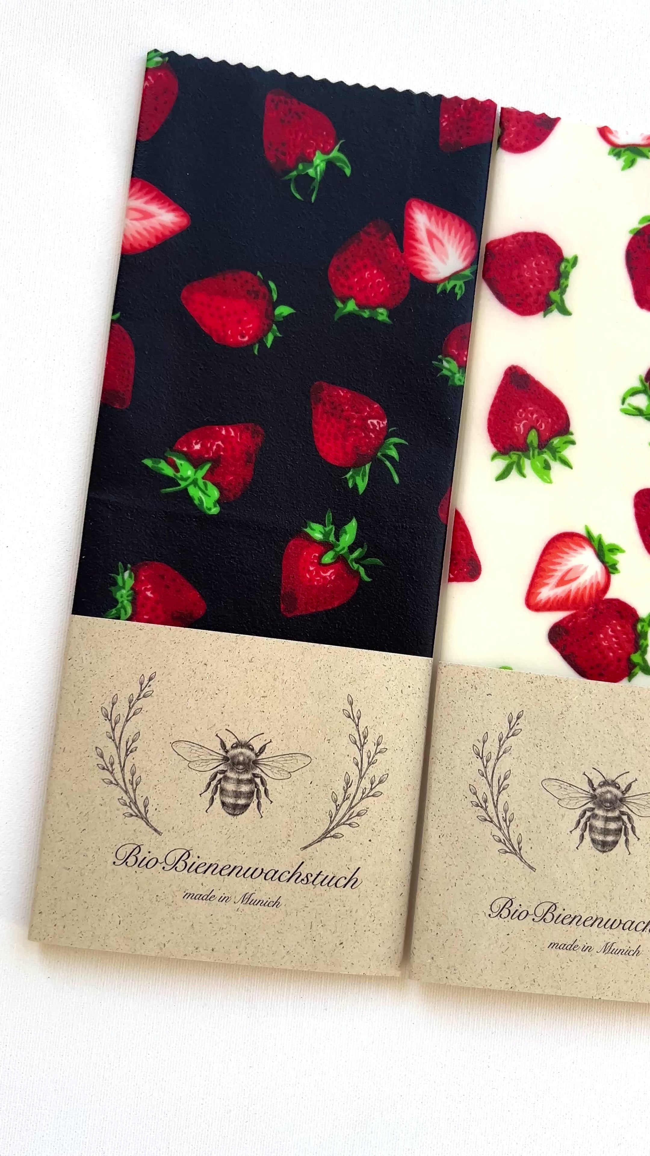 BIO-BIENENWACHSTUCH "Lemon & Strawberries" 15cm-50cm