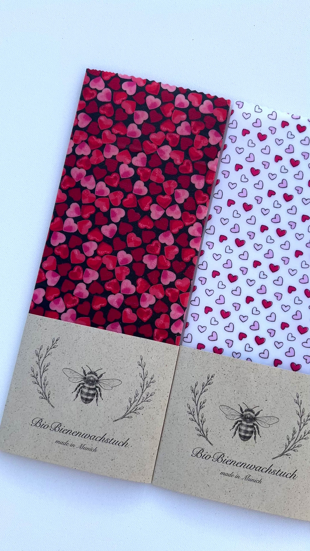 BIO-BIENENWACHSTUCH "Sweet Valentine's" 15cm - 35cm