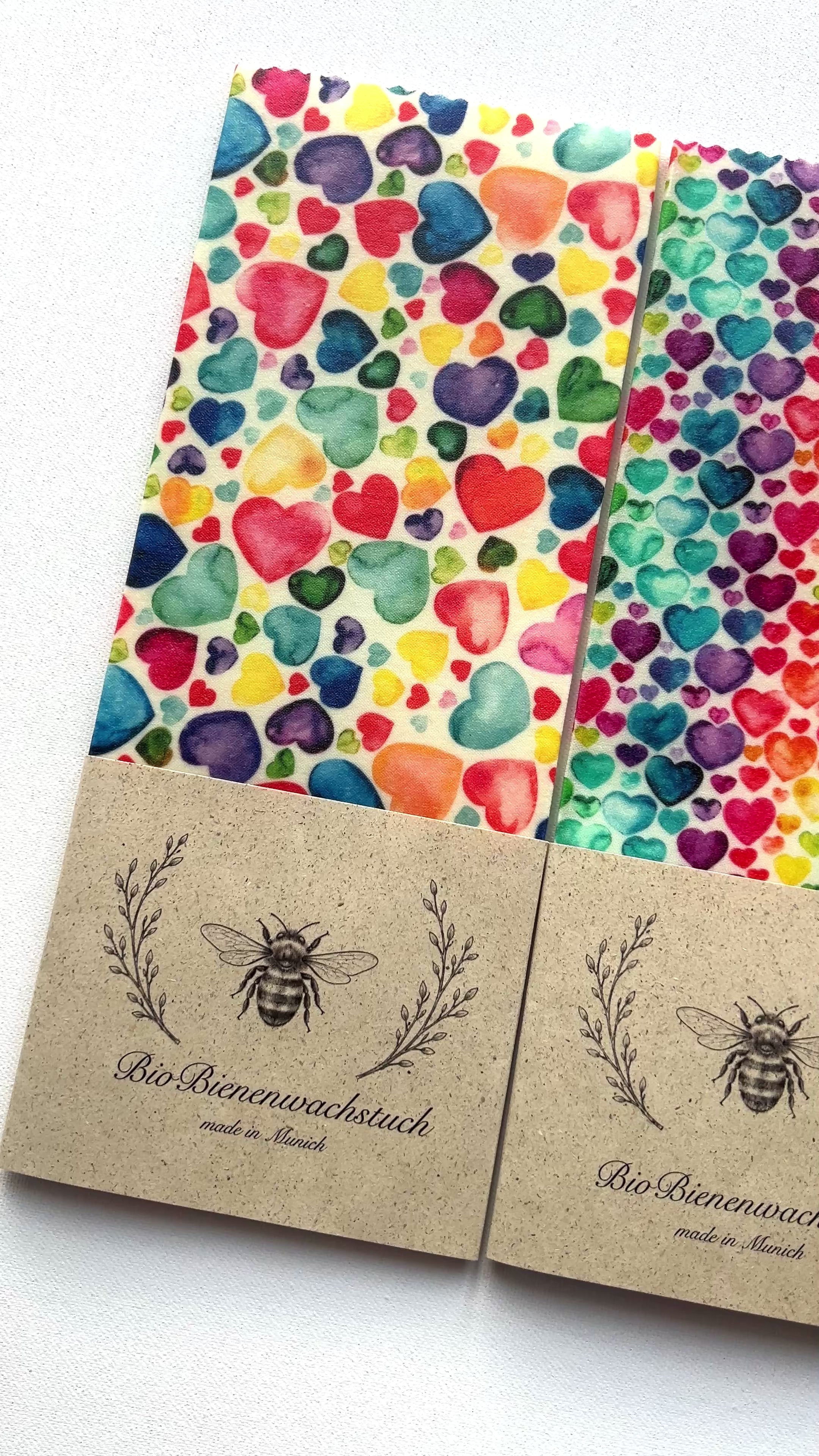 BIO-BIENENWACHSTUCH "Sweet Valentine's" 15cm - 35cm