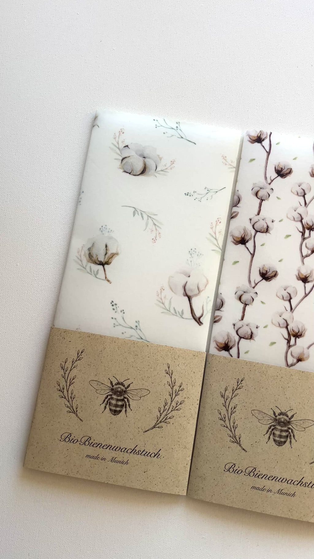 BIO BIENENWACHSTUCH "Organic Cotton" 15cm - 35cm