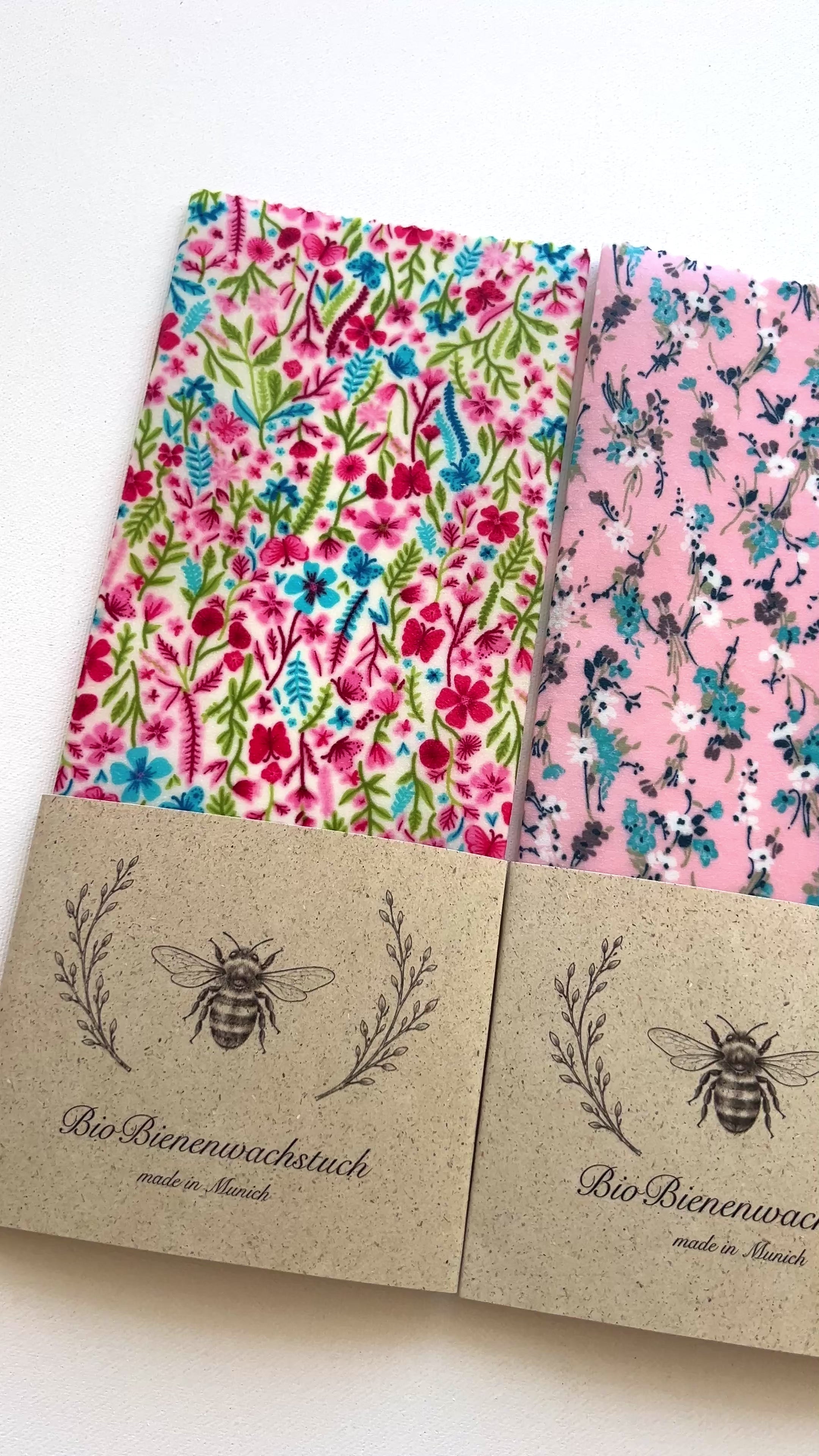 BIO-BIENENWACHSTUCH "Pink & Blue" 15cm - 50cm